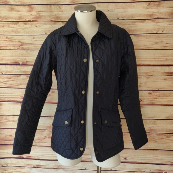 Barbour Jackets & Blazers - Lightweight Dark Blue Barbour Quilted Jacket